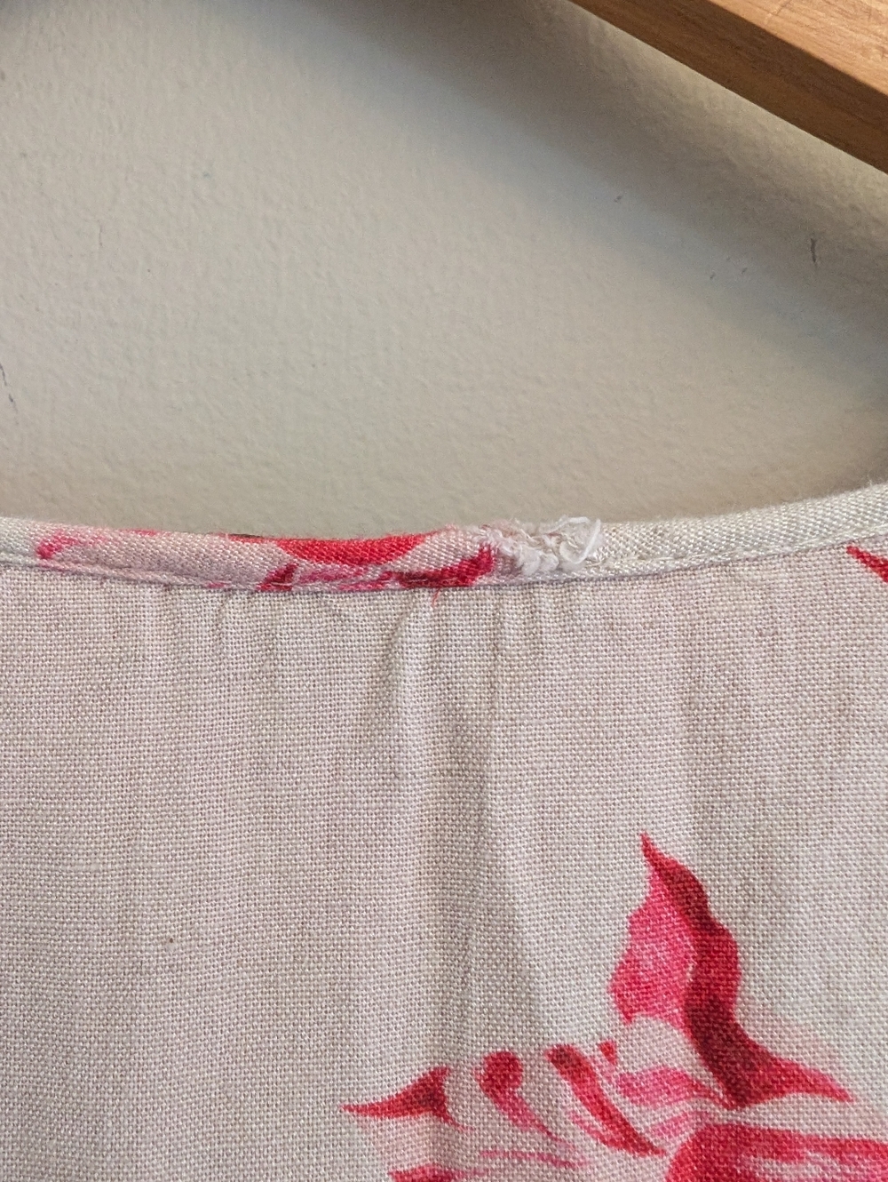 Vineet Dahl Anthropologie Pink Toile Linen Embroidered Dress Size L - Picture 8 of 8